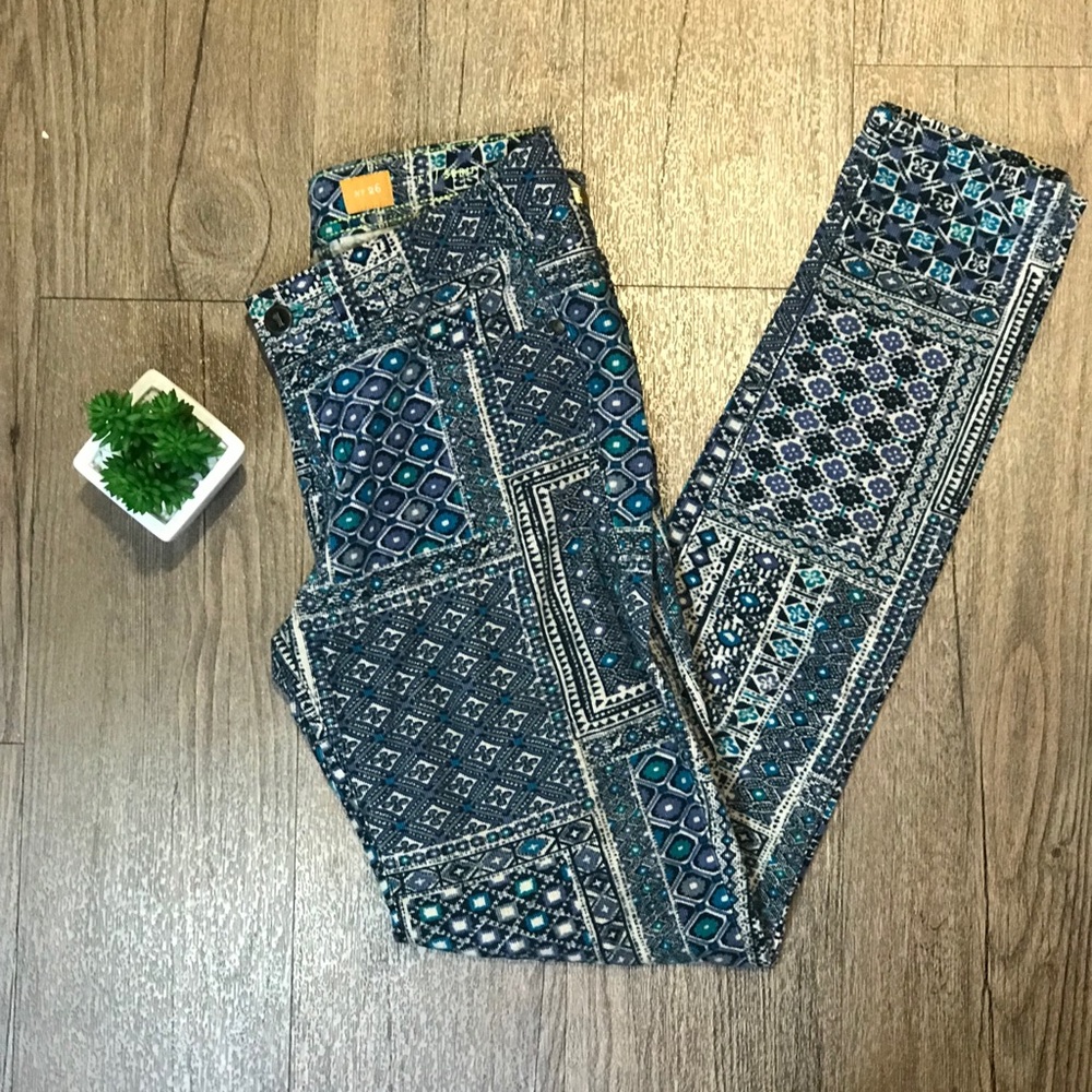 ANTHROPOLOGIE | PILCRO Corduroy Skinny | Blue | 6